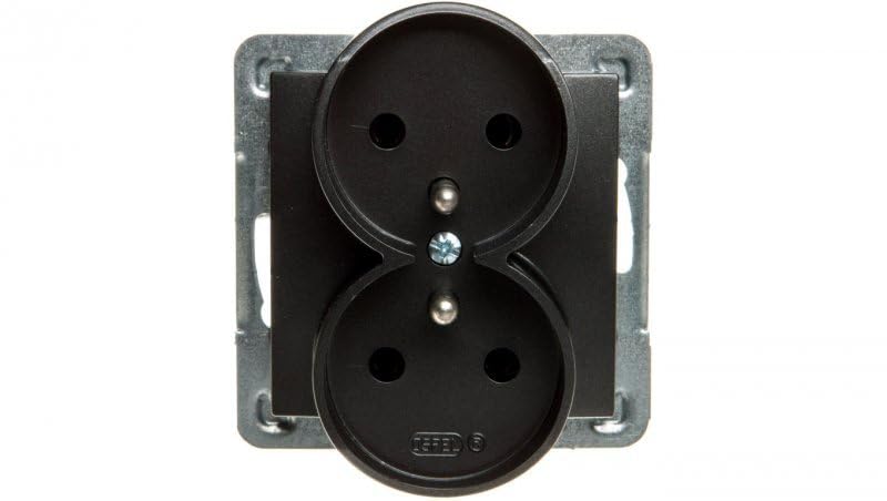 Ospel GP-2YRZ/m/50 Socket Anthracite IP20, 16 A 71 mm 45 mm 71 mm