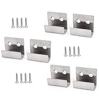 Rannb Stainless Steel Wall Hanger Fastener Bracket for Ceramic Tile Display- Pack of 6