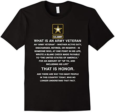 Men's What Is An Army Veteran Tshirt Large Black