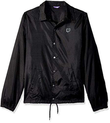 Twitch Cut Logo Coaches Jacket Black (2XLarge) in Oman Whizz