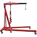 Titan Attachments 1 Ton Hydraulic Engine Hoist, Heavy Duty Steel Shop Crane, Cherry Picker Engine Hoist with 360° Caster Wheels, Engine Lift with 2,000 LB Capacity for Shop & on Site
