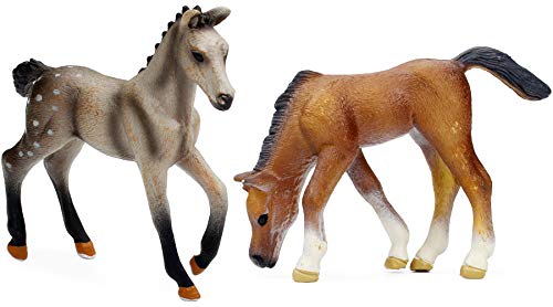UANDME 8PCS Horse Toy Figures, Collectible Foal Figurines Set 2.5-3.5 Inches Tall - Thumbnail 5