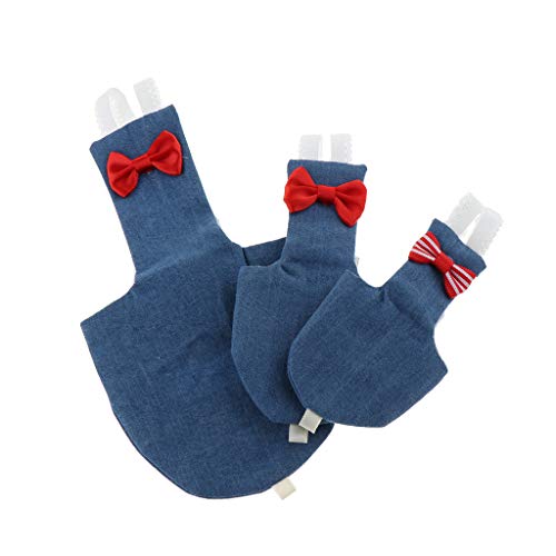 B Blesiya Parrots Diapers Birds Flight Suits Nappy for Green Cheek Conures, Amazons, Eclectus etc - Denim S
