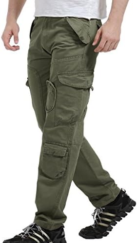 AYG Mens Cargo Work Trousers Cotton Pants Camping Hiking UK 29-46