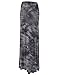 Lock and Love WB1058 Womens Tie Dye Fold Over Maxi Skirt XXXL Black