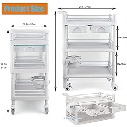 Rolling Utility Cart,Qiwey Medical Utility Cart