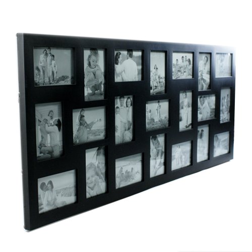 Melannco 21Opening Collage Black Wall Hanging Photo Frames Holds 21 SmallSize 3.25"x2.25