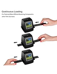 Jumbl escáner de negativos, película de 35 mm y diapositivas 22 MP, alta resolución con pantalla LCD color de 2.4 pulgadas. No requiere computadora o software para funcionar   cable de salida a televisor incluido