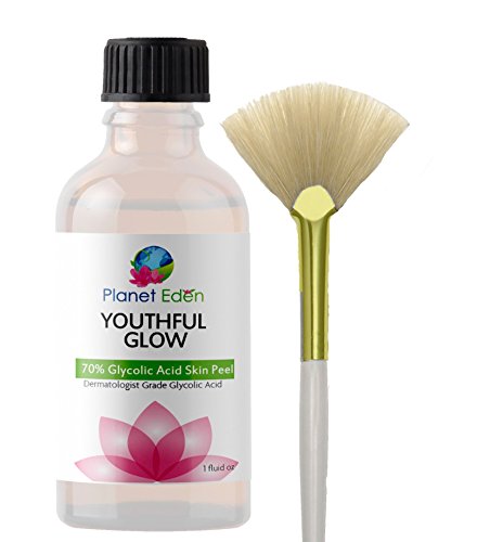 70% Glycolic Acid Skin Peel with Free Fan Brush- Unbuffered Professional Grade