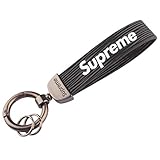 Latest fashion keychain Car keychain Keychain for Men and Women rubber metal keychain couple keychain urban style keychain（Black）