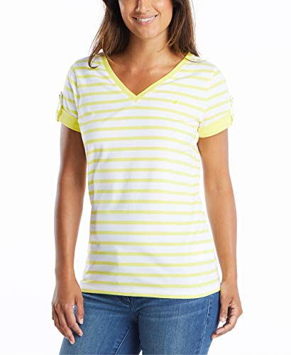 Nautica Women's Easy Comfort V-Neck Striped