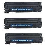 Cool Toner Compatible Toner Cartridges Replacement for HP CB436A (3xBlack, 3-Pack)