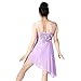 MiDee Latin Dance Costume V-Neck Sequined High-Low Lyrical Dress For Girls