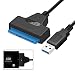 USB 3.0 SATA III Hard Drive Adapter Cable for 2.5 Inch SSD & HDD with Support UASP-20cm, Black primary