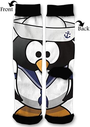 Unisex Fun Novelty Crazy Crew Socks Sailor Penguin Ocean Dress Socks