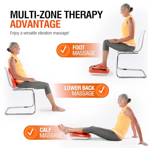 POWERFIT ACCELERATED TRAINING Power Legs - Masajeador eléctrico de pies con control remoto, velocidad ajustable, vibración, masajeador de pantorrillas, masajeador de pies para aliviar el dolor de neuropatía, fascitis plantar