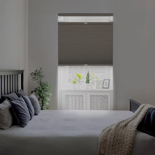 DEZ FURNISHINGS Cordless 1.5" Blackout Top Down Bottom Up Cellular Shade, Energ…