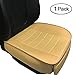 Car Seat Cushion, 1PC Edge Wrapping Car Interior PU Leather Car Seat Cushions Protector Front Car Seat Covers, Single Seat Cushion Cover Pad Mat for Auto Four-door sedan & SUV Driver Seat(Beige)