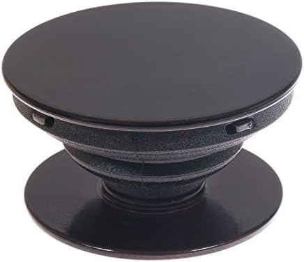 Phone Grip and Stand, Flexible Pop Mount Holder socket for Smartphones and Tablets - (Black)