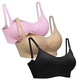 Womens Seamless Nursing Bra for Breastfeeding Comfort Sleep Bralette with Bra Extender