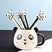 12pcs 0.5mm Cute Kawaii Animal Panda Pens Black Ink Gel Pens Fine Point Roller Pens (White)