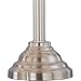 Barnes and Ivy Mason Traditional 3 Piece Table Floor Lamp Set Brushed Nickel Metal White Drum Shade Decor for Living Room Bedroom House Bedside Nightstand Home Office Reading Entryway Family