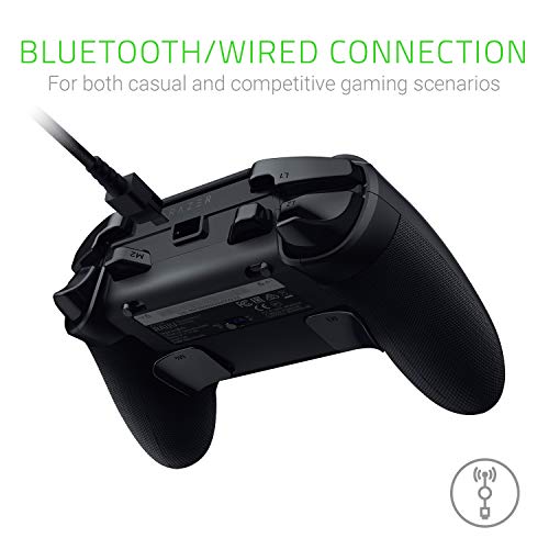 Razer-Raiju-Tournament-2019Mando-de-juegos-inalambrico-y-con-cable-para-PS4-y-PC-Mando-Gaming-con-Bluetooth-y-cable-botones-de-accion-palos-intercambiables-aplicacion-movil-Negro