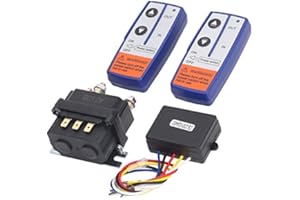Winch Solenoid Relay Contactor, 12V 250A Winch Relay Kit with 2Pcs Winch Remote Controller Relay Contactor Switch for Industr