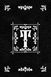 Scandinavian Design Floral Monogram Daily Journal Notebook - Letter T: Decorative Letter on Black Le by