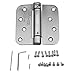 Omar Hardware 4”X4” Adjustable Spring Hinges with 5/8”Radius Corner, Satin Nickel Pack of 1Hinge.