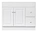 Design House 545095 Wyndham White Semi-Gloss Vanity Cabinet with 2-Doors and 2-Drawers, 36-Inches Wide by 21-Inches Deep by 31.5-Inches Tall