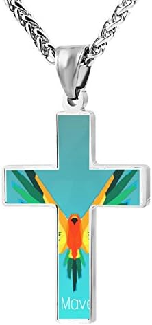 Nekfun Zinc Alloy Chain Cross Pendant Necklace Logan Paul 3D Printed Jewelry for Men Women