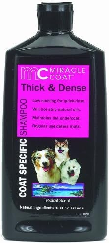 Miracle Coat dog shampoo, Coat Specific for Thick and Dense Coats, 16-ounce Bottle by Miracle Coat