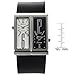 Geneva Platinum 7776 Dual Face Genuine Leather Watch-Blk/Blk