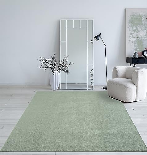 Mia´s Teppiche Taos – kuscheliger Kurzflor Teppich in Felloptik, super Soft & waschbar bis 30°C, mit Anti-Rutsch-Unterseite, Wohnzimmer & Schlafzimmer