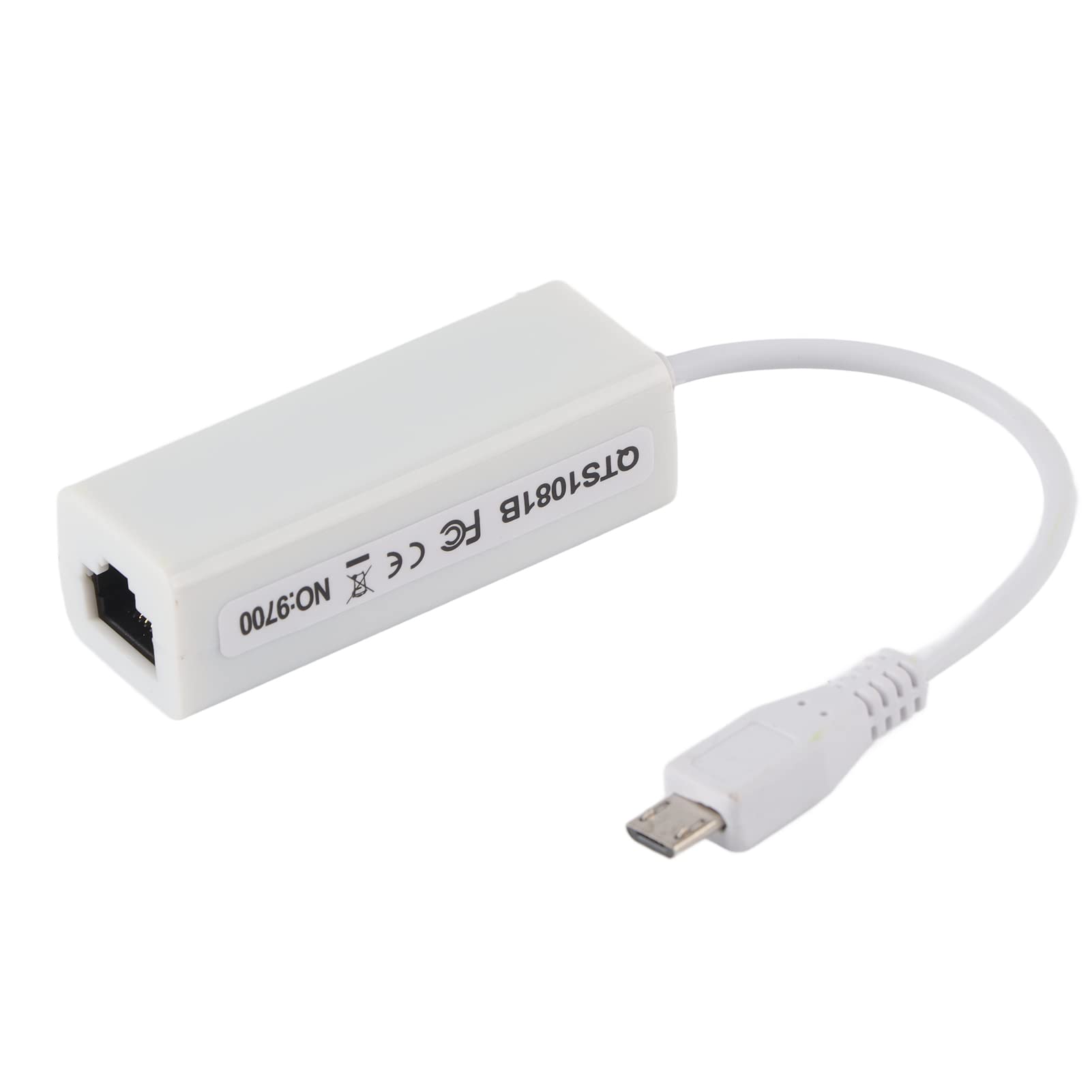 Vikye Micro USB to RJ45 Ethernet Adapter for 1.3W, Supports 10100Mbps Operation, USB 3.0 Compliant