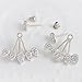 Ear Stud Crawler Earrings Cuff Climber Ear Wrap Pin Cute Women Vine Chandelier Rhinestone Clip on Jewelry Silver Plated