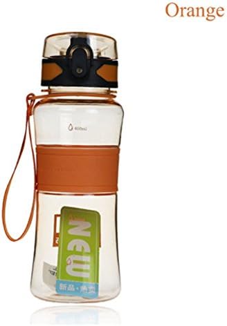 1Liter Water Bottle of 1 - Plastic Drinking My Water Bottles With Cover Lip Filter BPA Free. (Orange)