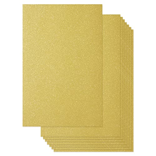 24 Sheets Gold Glitter Paper Cardstock for DIY Crafts, Card Making
