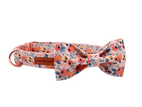 small dog collar with bow tie