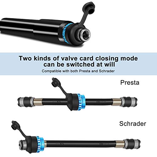 Racing Portable Bike Pump ,Fits Presta & Schrader, 150 PSI Mini Bicycle Tire Pump