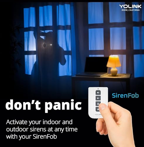Outdoor Alarm Controller 2, Battery-Powered Siren/Alarm/Relay Controller, 12VDC Out, Up to 1/4 Mile Open-Air Range, 110dB Siren Included, YoLink Hub Required for Full-Functionality!