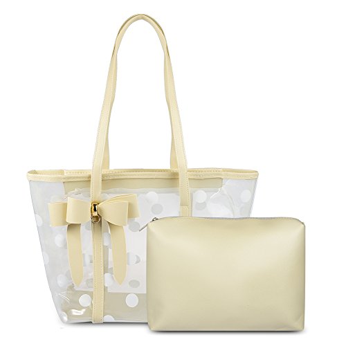 Vbiger clear tote bag with zipper 2 in 1 waterproof han…