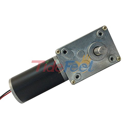 BEMONOC Reversible DC Gear Motor 12V 110 RPM DC Worm Geared Motor with Metal Gear Box for Toys
