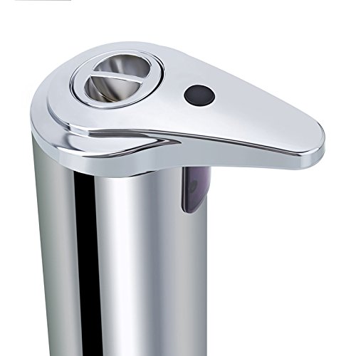 image for AmazeFan Touchless Stainless Steel Liquid Soap Dispenser, Automatic Lo