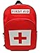 Jipemtra First Aid Bag Backpack, First Aid Backpack Empty Portable Outdoor Travel Small Rescue Bag Foldable Pouch Tote EVA Hard Case First Responder for Camping Sport (Red Backpack)