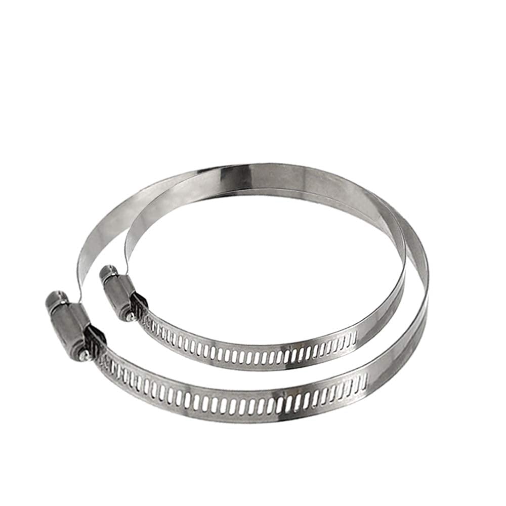 YOFASEN 12Pcs Hose Clamp - Adjustable Hose Clips 6-165mm Range Stainless Steel Worm Drive Pipe Clips Water Gas Silicone Tube Automotive Applications, 141-165mm