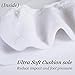 +MD Diabetic Socks for Men Women-6 Pairs Ankle Non-Binding Extra Wide, Seamless Circulator Socks for Edema 13-15 White