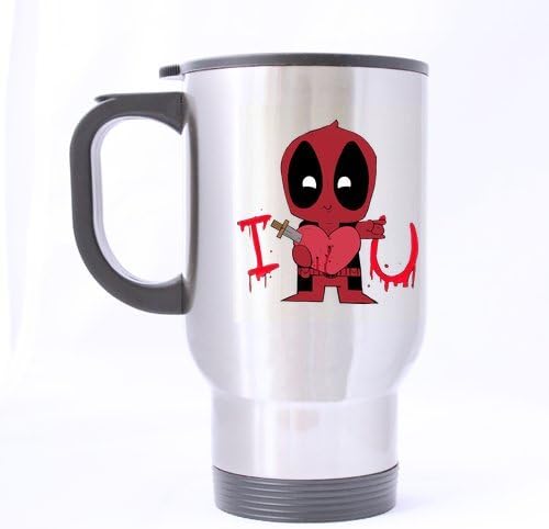 Deadpool I Love You Bloody Customized Design Travel Mug Coffee Mug Creative Sport Cup Personalized Tea Cup 14OZ by BOLALA Travel Mug