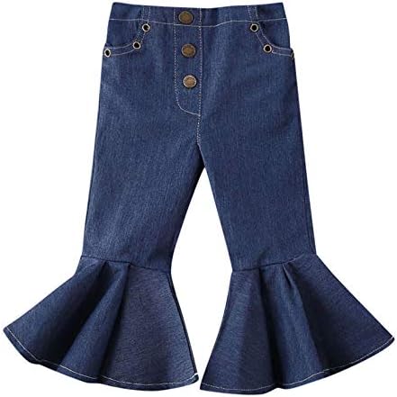 ruffle bell bottom jeans